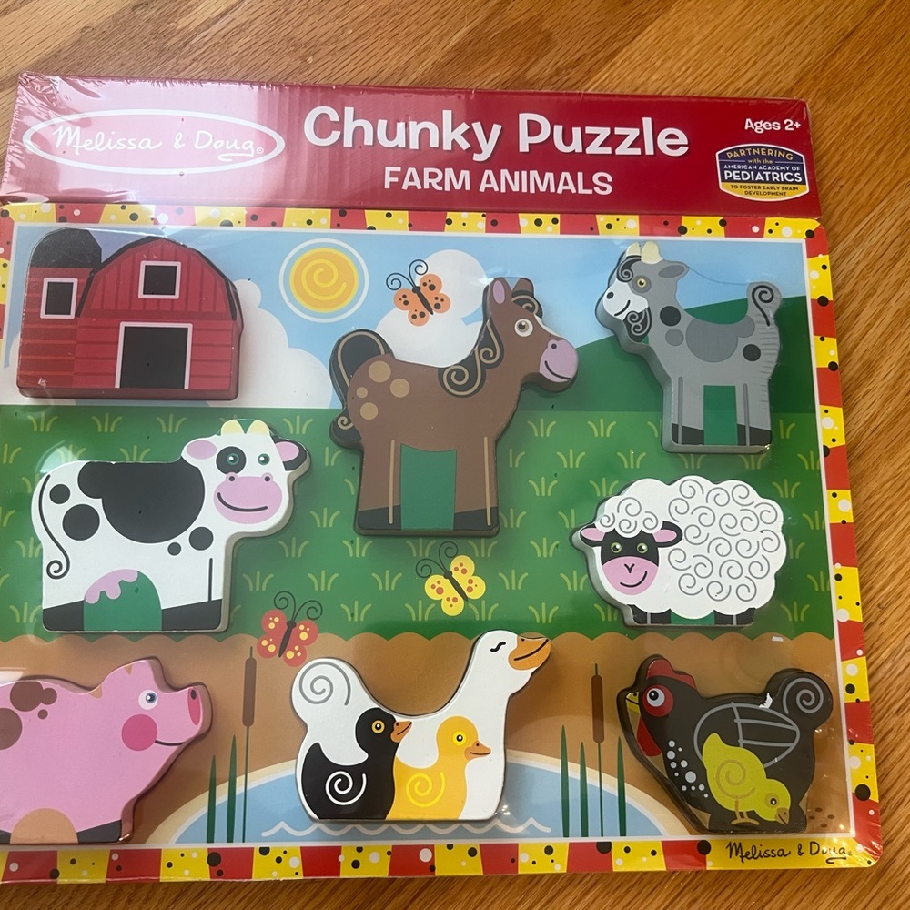 Melissa & Doug Chunky Puzzle - Farm Animals - Multicolor